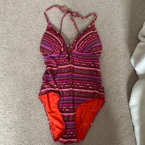 Aztec Pattern One Piece Swimsuit